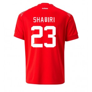 Maillot de foot Suisse Xherdan Shaqiri #23 Domicile Monde 2022 Manches Courte